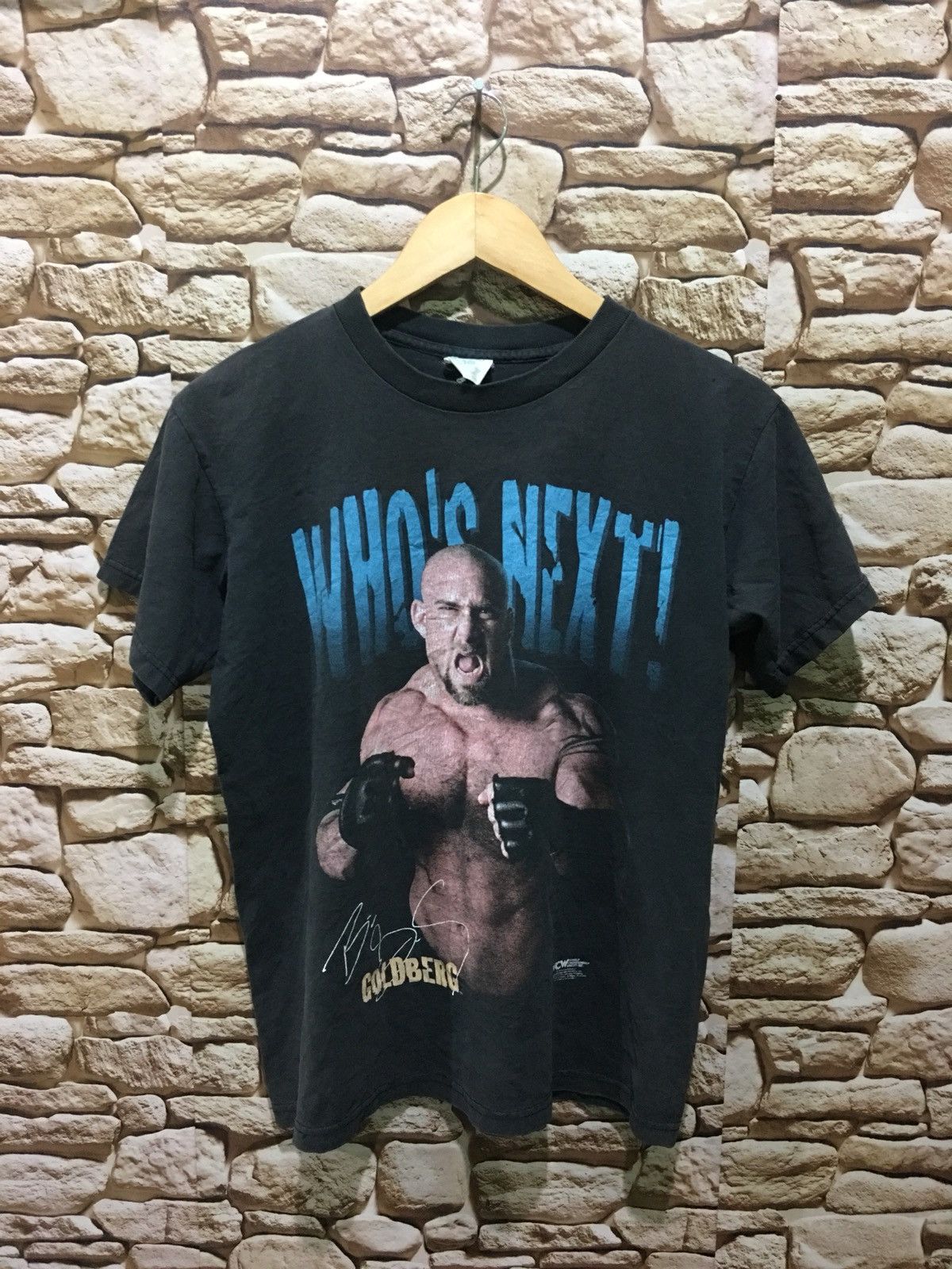 Vintage Vintage 90s Goldberg who next 1998 wrestling wwe shirt Size US XL / EU 56 / 4 - 1 Thumbnail