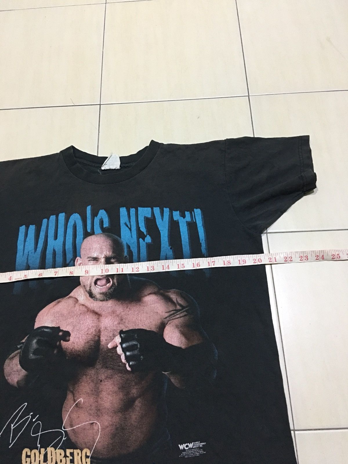 Vintage Vintage 90s Goldberg who next 1998 wrestling wwe shirt Size US XL / EU 56 / 4 - 6 Thumbnail