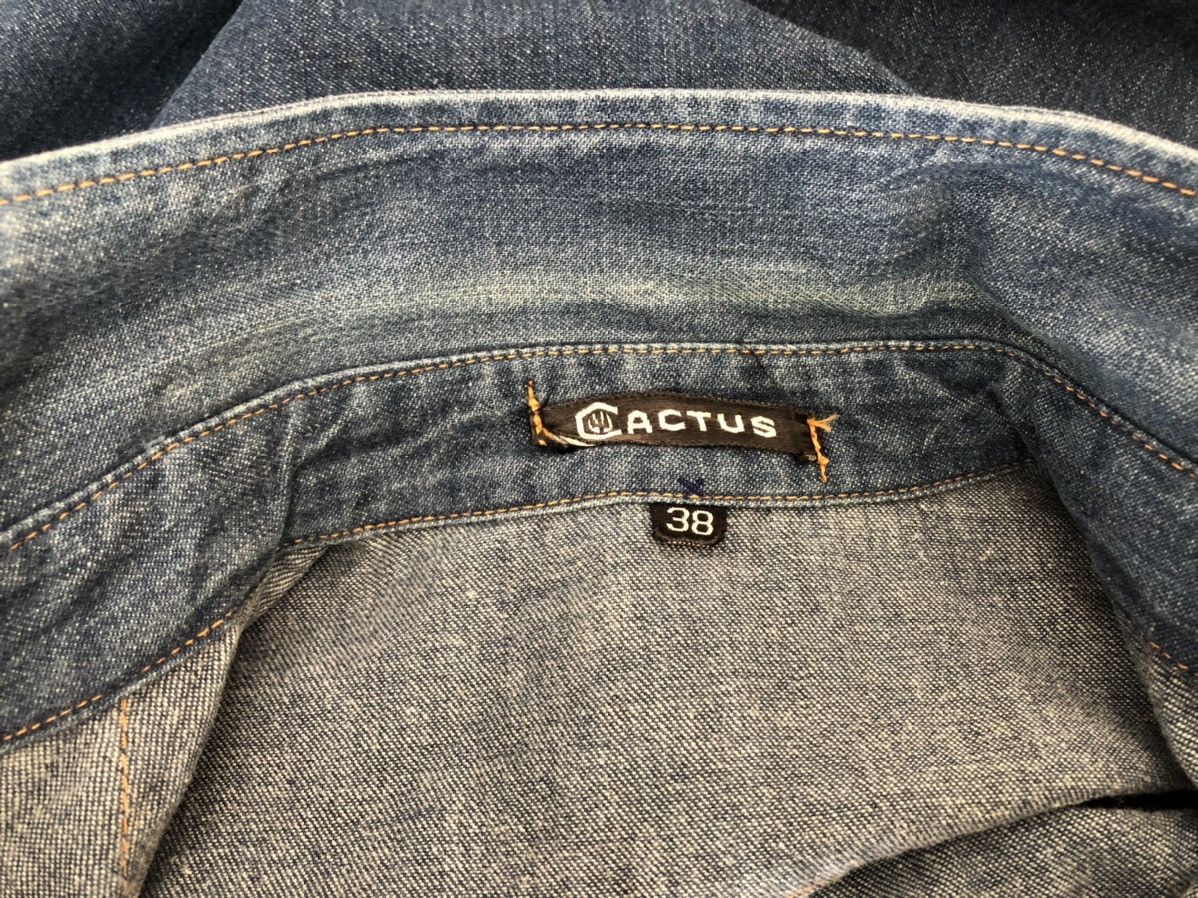 Vintage Vintage 70s CACTUS Japan Western Snap Button Denim Shirt Size US S / EU 44-46 / 1 - 21 Thumbnail