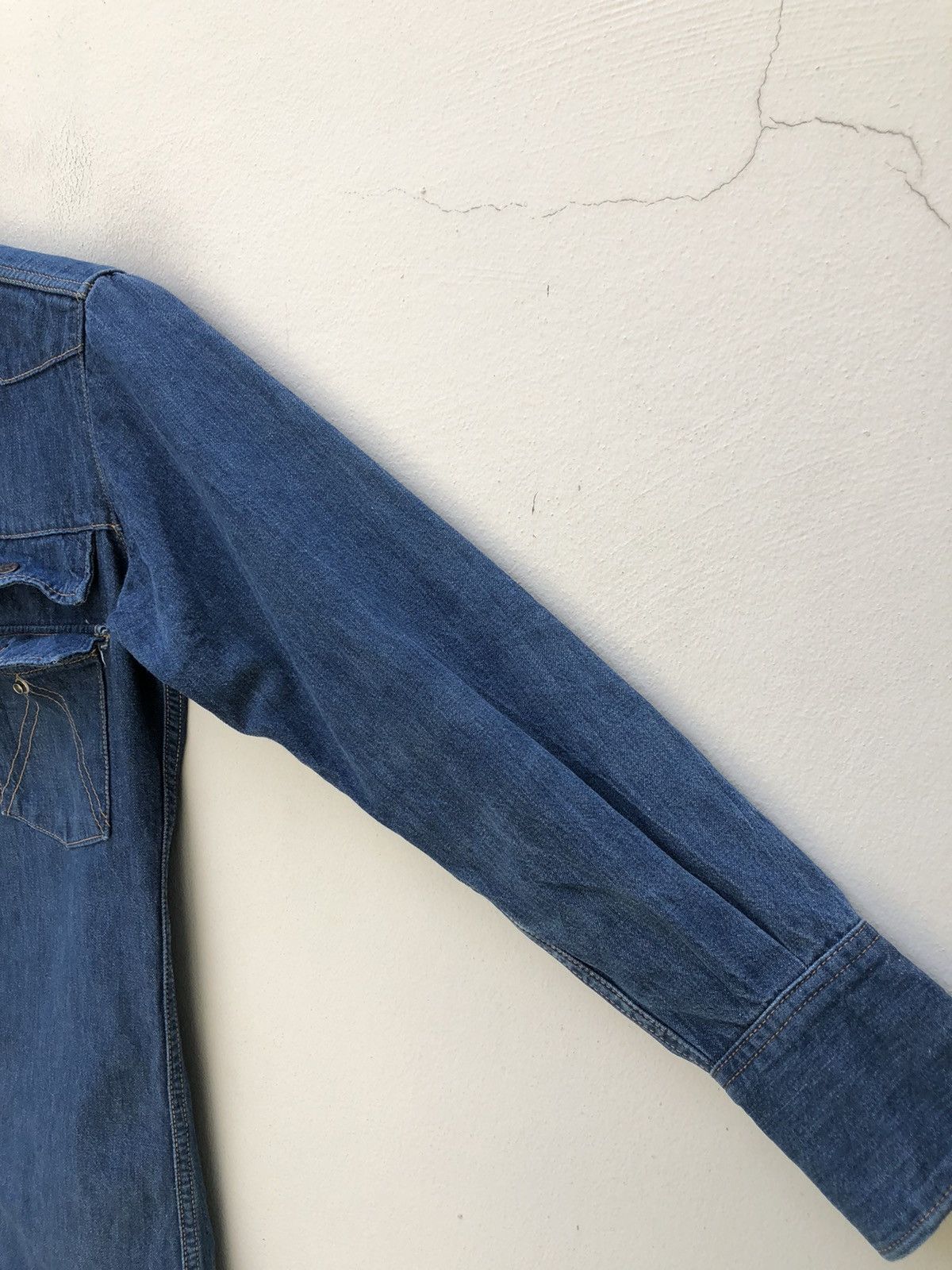 Vintage Vintage 70s CACTUS Japan Western Snap Button Denim Shirt Size US S / EU 44-46 / 1 - 14 Thumbnail