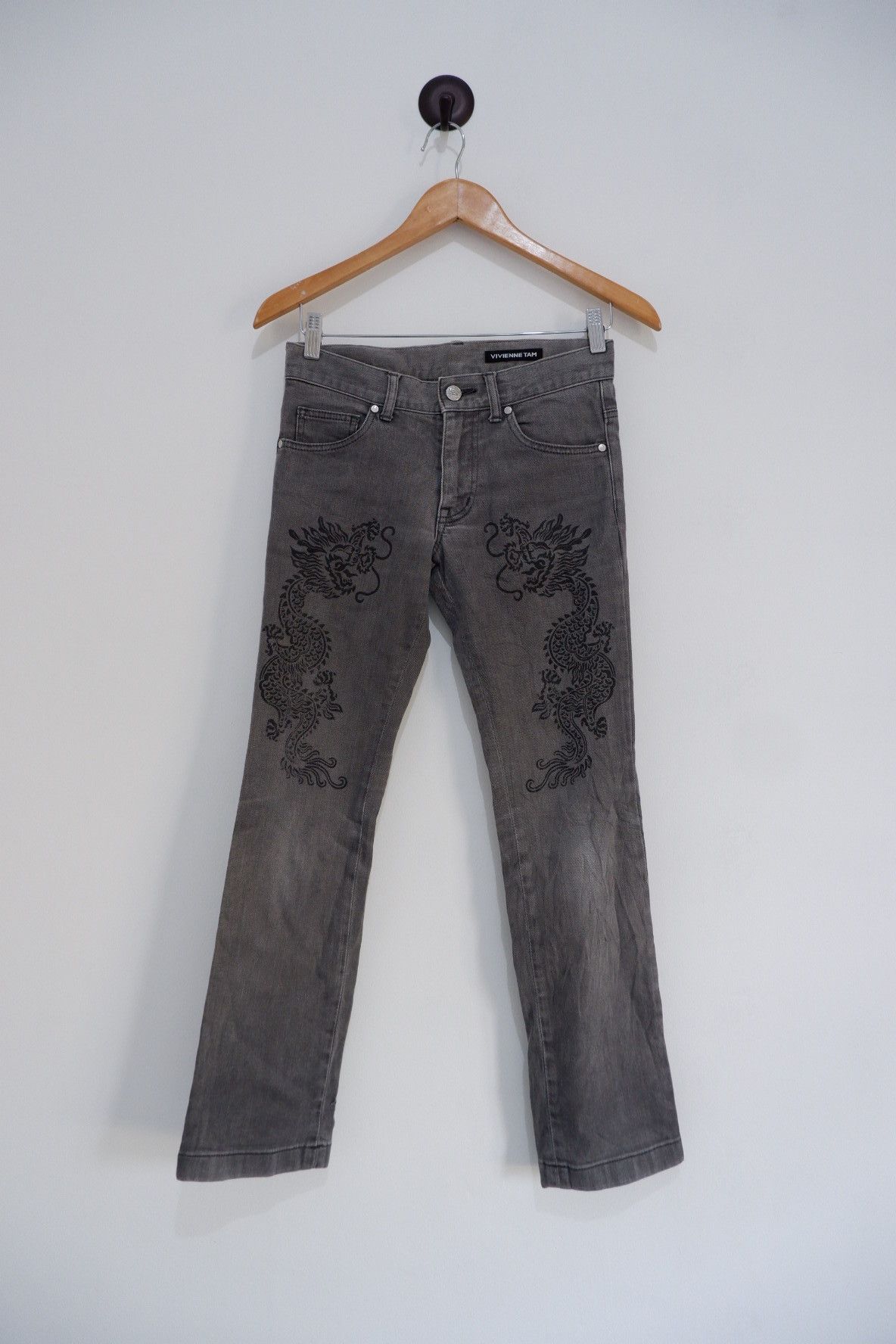 Vivienne Tam 90s Rare Vivienne Tam Twin Dragon Jeans Size 28" / US 6 / IT 42 - 1 Thumbnail
