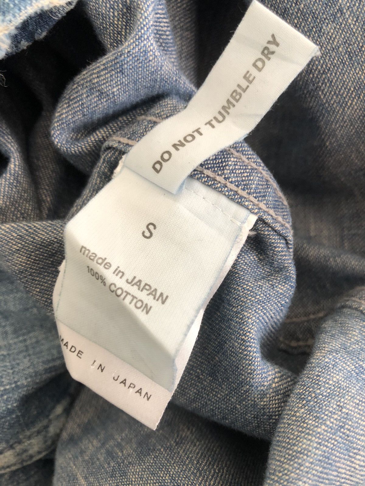 Chimala Chimala Japan Rips Distressed Denim Western Shirt Size US S / EU 44-46 / 1 - 18 Thumbnail