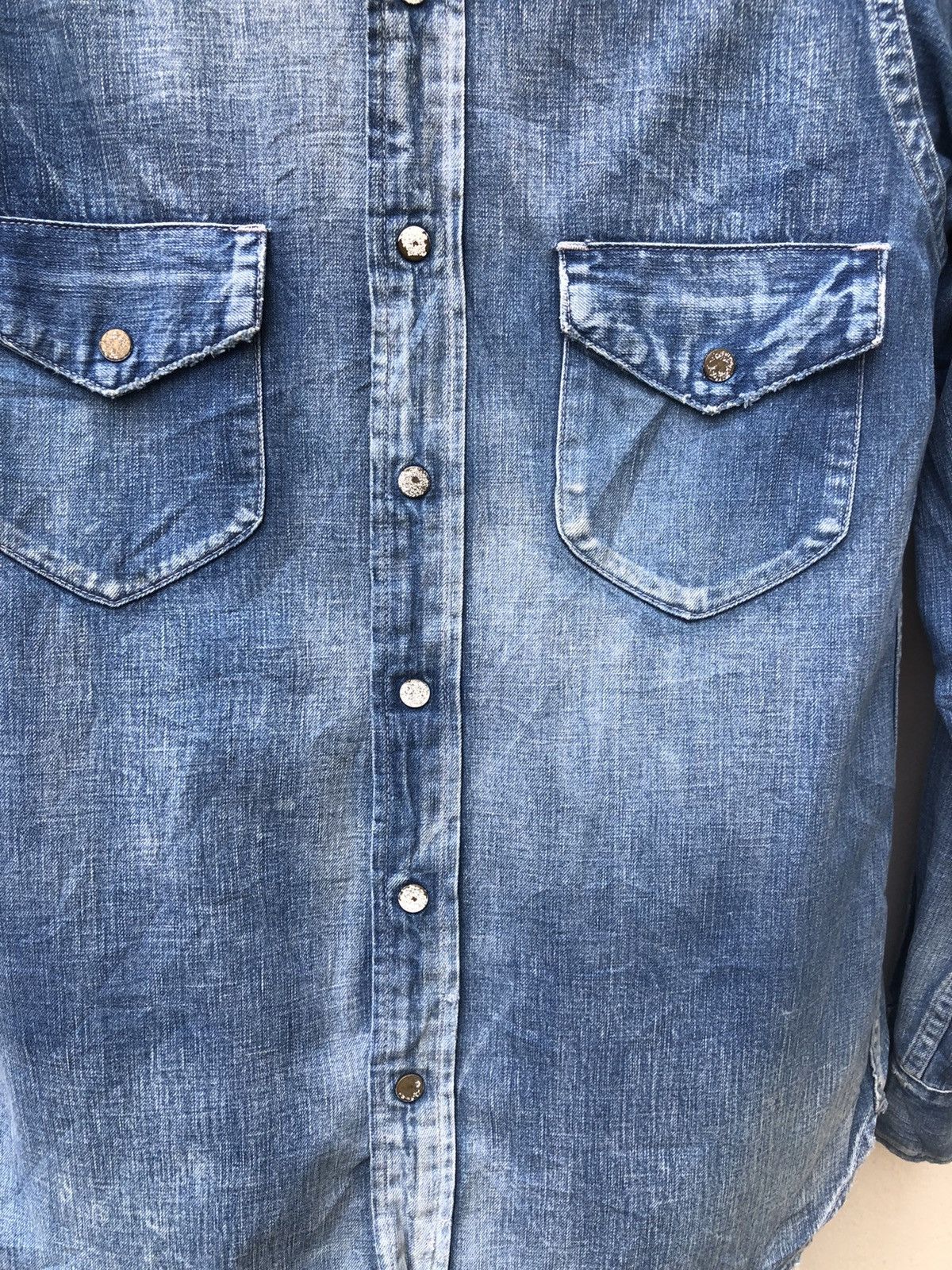 Chimala Chimala Japan Rips Distressed Denim Western Shirt Size US S / EU 44-46 / 1 - 11 Thumbnail