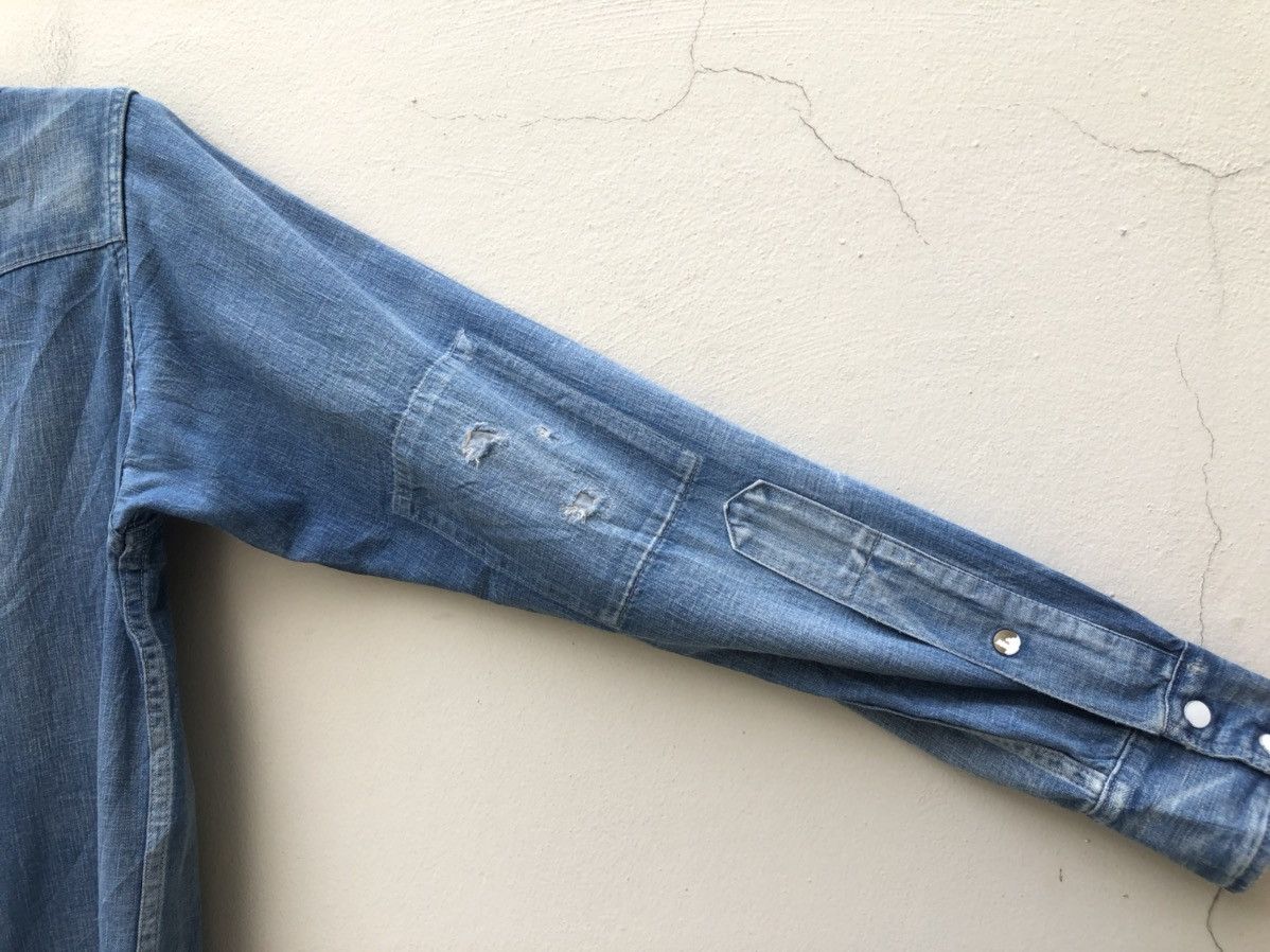 Chimala Chimala Japan Rips Distressed Denim Western Shirt Size US S / EU 44-46 / 1 - 13 Thumbnail