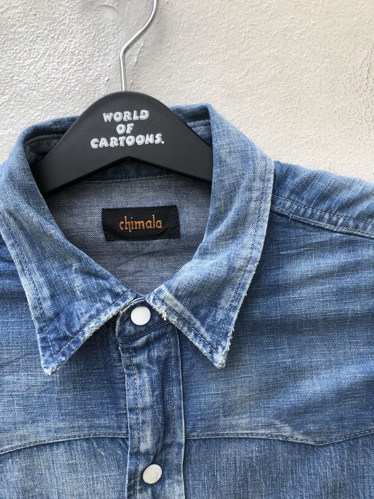 Chimala Chimala Japan Rips Distressed Denim Western Shirt Size US S / EU 44-46 / 1 - 10 Thumbnail