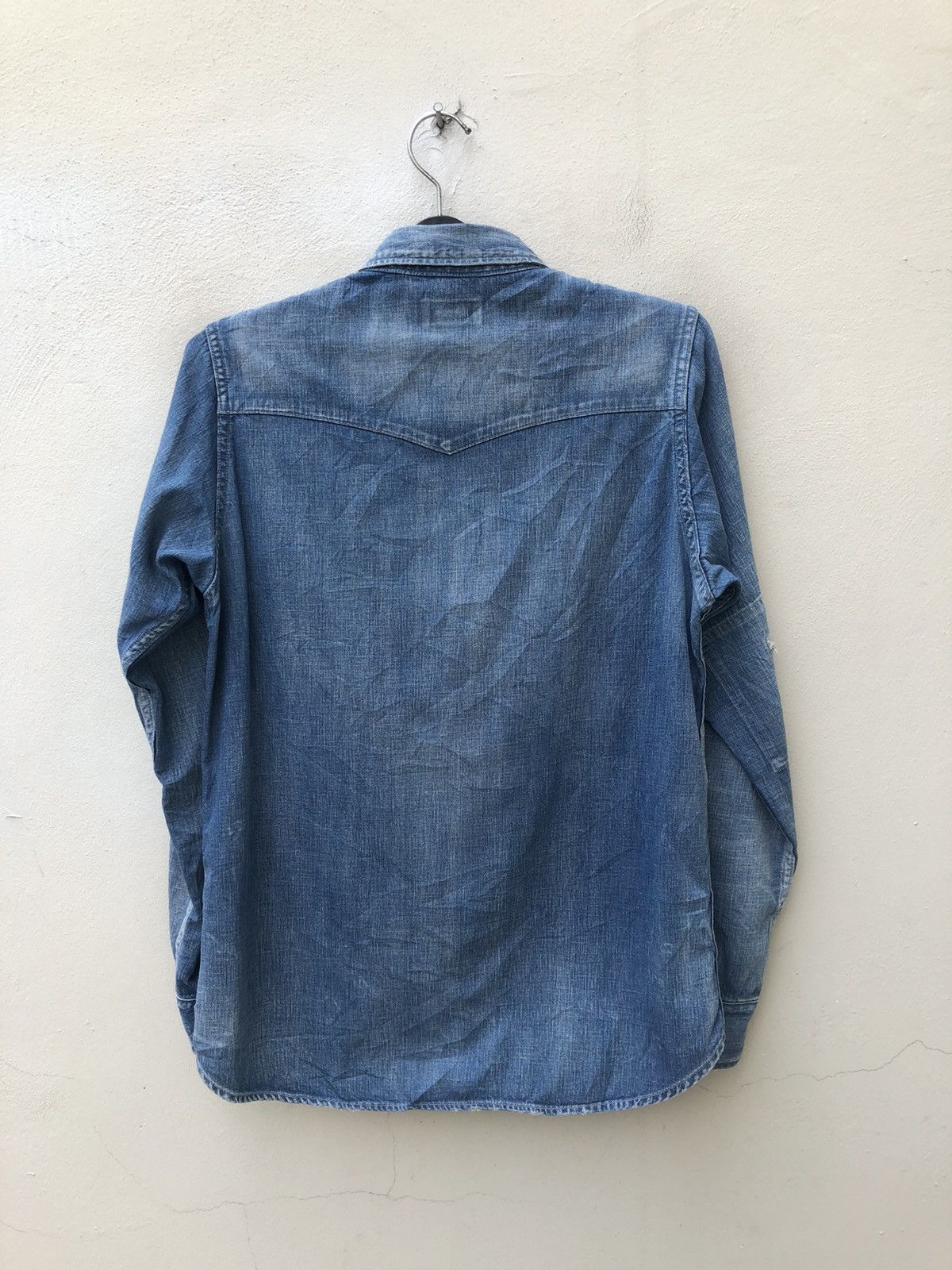 Chimala Chimala Japan Rips Distressed Denim Western Shirt Size US S / EU 44-46 / 1 - 12 Thumbnail