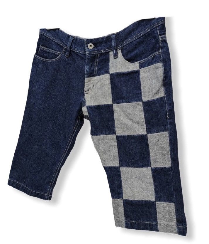 Japanese Brand VERY RARE🔥Designer HIROMICHI Iconic Checkered Denim Shorts Size US 30 / EU 46 - 1 Thumbnail