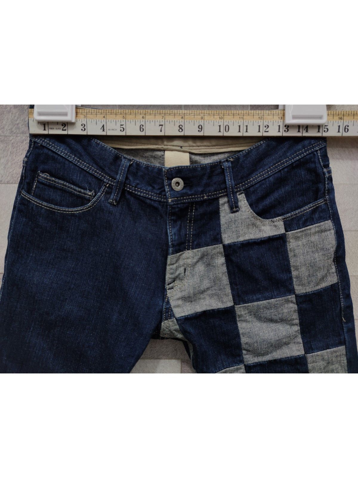 Japanese Brand VERY RARE🔥Designer HIROMICHI Iconic Checkered Denim Shorts Size US 30 / EU 46 - 8 Thumbnail