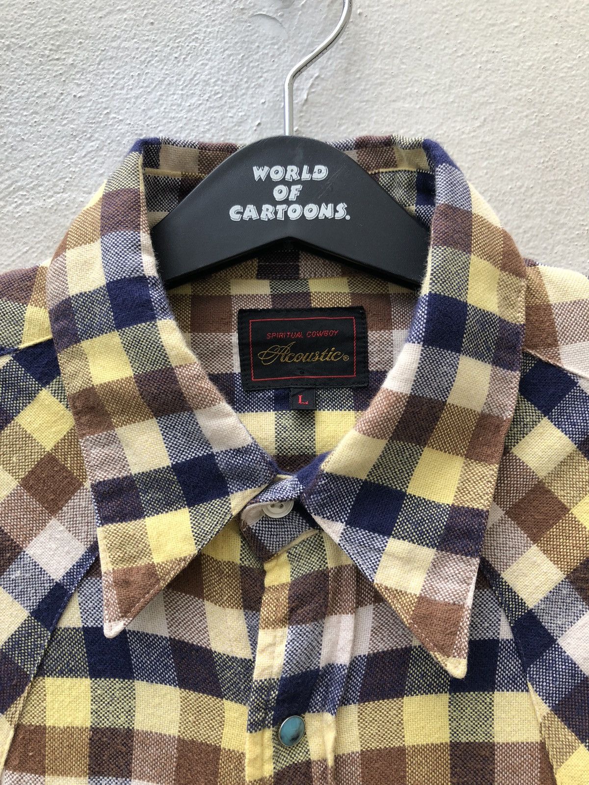 Vintage Acoustic Japan Checkered Western Flannel Shirt Size US M / EU 48-50 / 2 - 12 Thumbnail