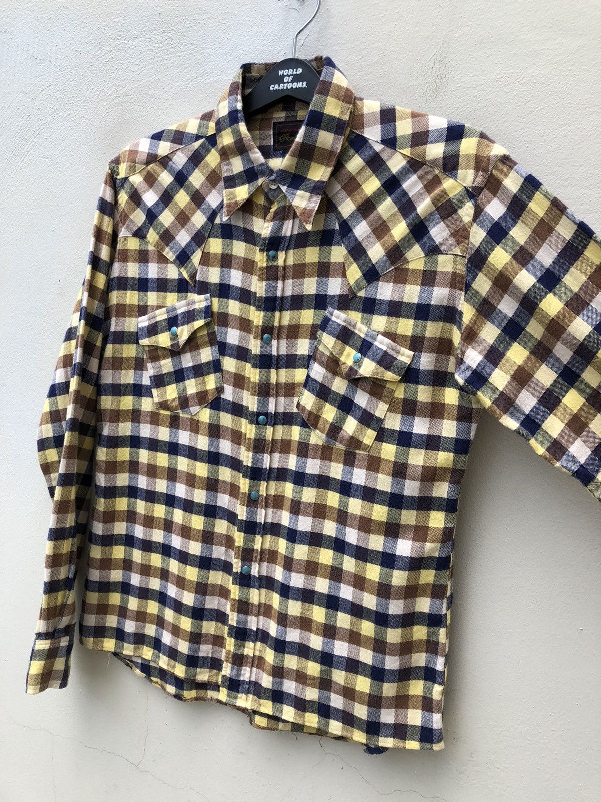 Vintage Acoustic Japan Checkered Western Flannel Shirt Size US M / EU 48-50 / 2 - 11 Thumbnail