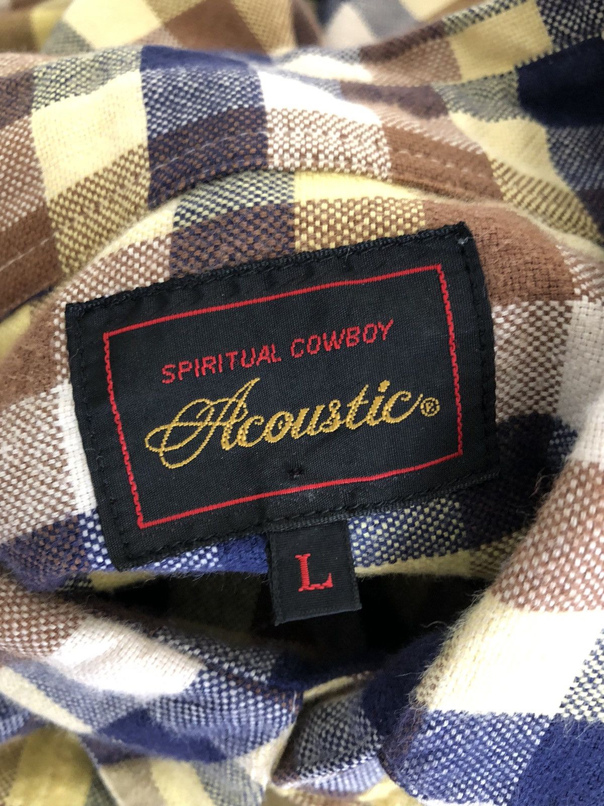 Vintage Acoustic Japan Checkered Western Flannel Shirt Size US M / EU 48-50 / 2 - 18 Thumbnail
