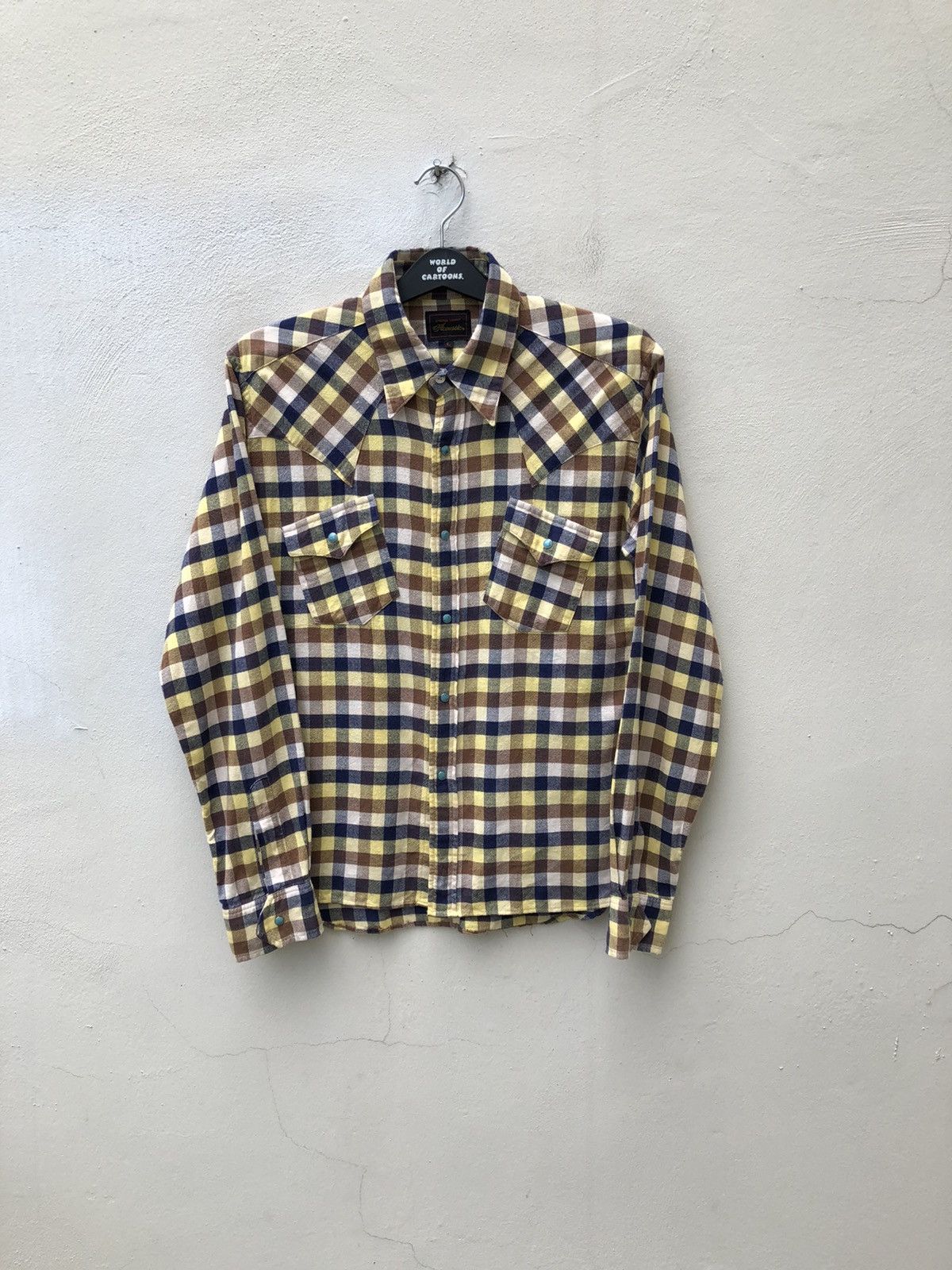Vintage Acoustic Japan Checkered Western Flannel Shirt Size US M / EU 48-50 / 2 - 6 Thumbnail