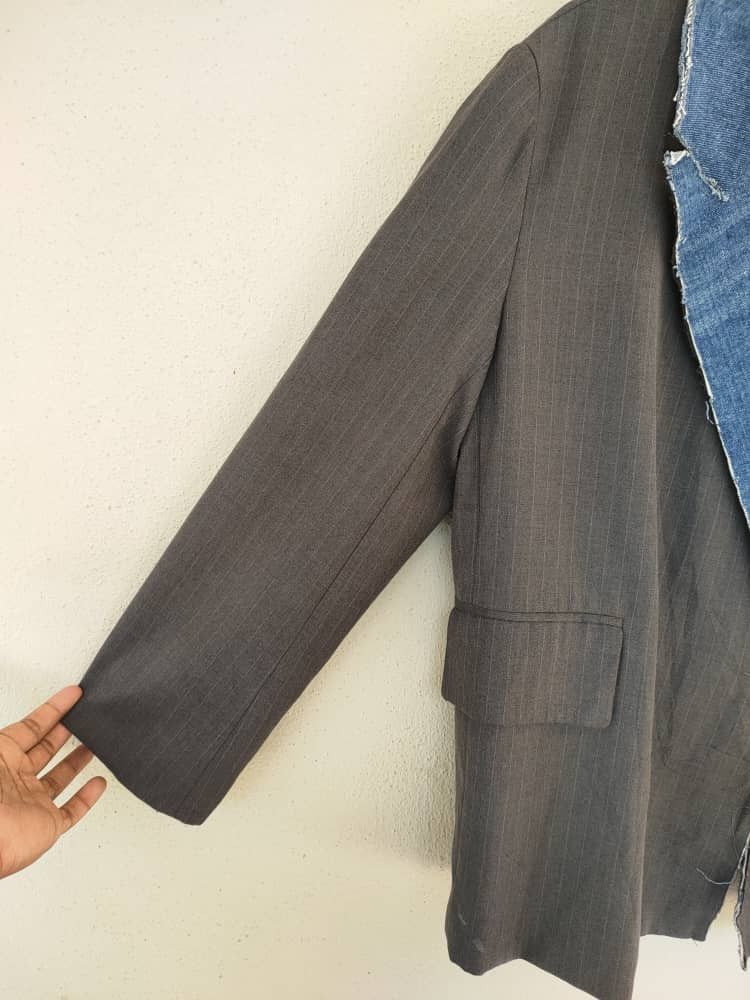 Japanese Brand Second Skin Patchwork Blazer Size US M / EU 48-50 / 2 - 3 Thumbnail