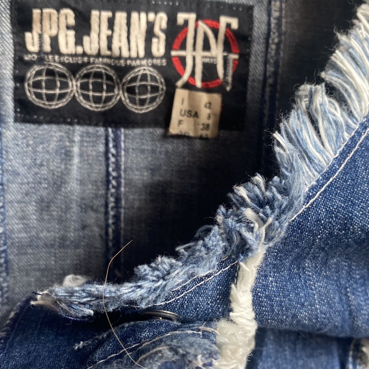 Jean Paul Gaultier JPG Fray Denim Jacket Size M / US 6-8 / IT 42-44 - 5 Thumbnail
