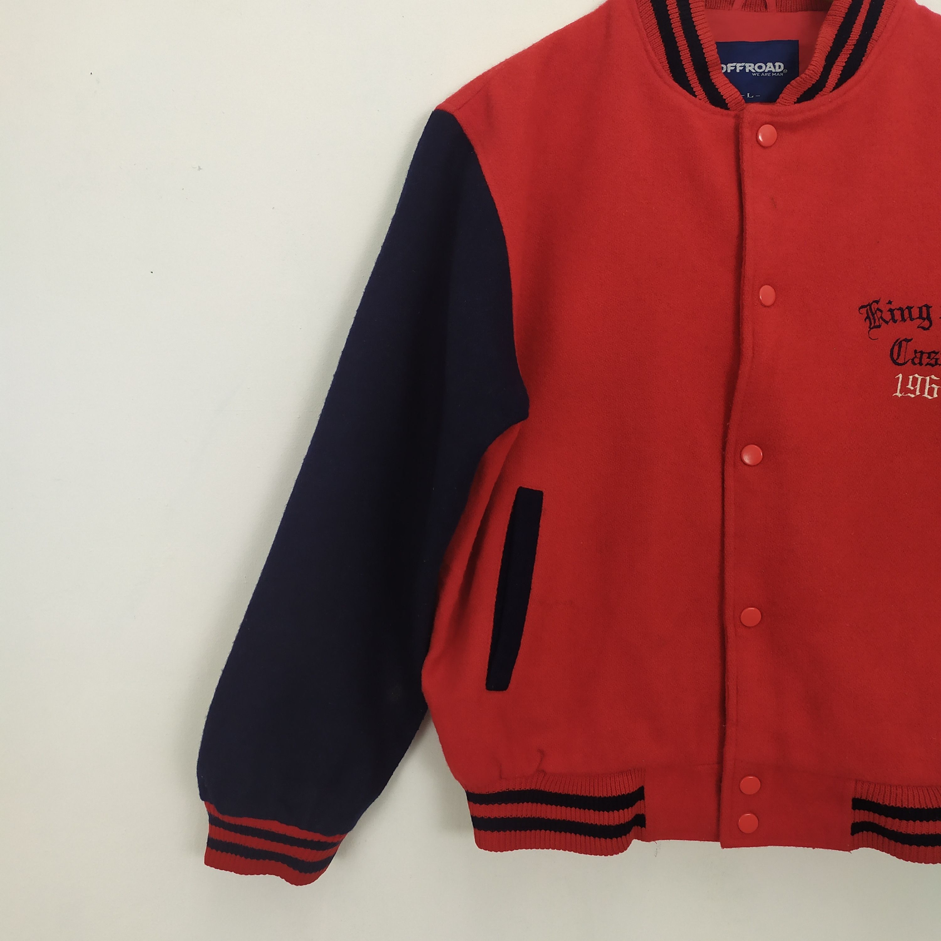 Japanese Brand OFF ROAD RED VARSITY JACKET Size US M / EU 48-50 / 2 - 6 Thumbnail