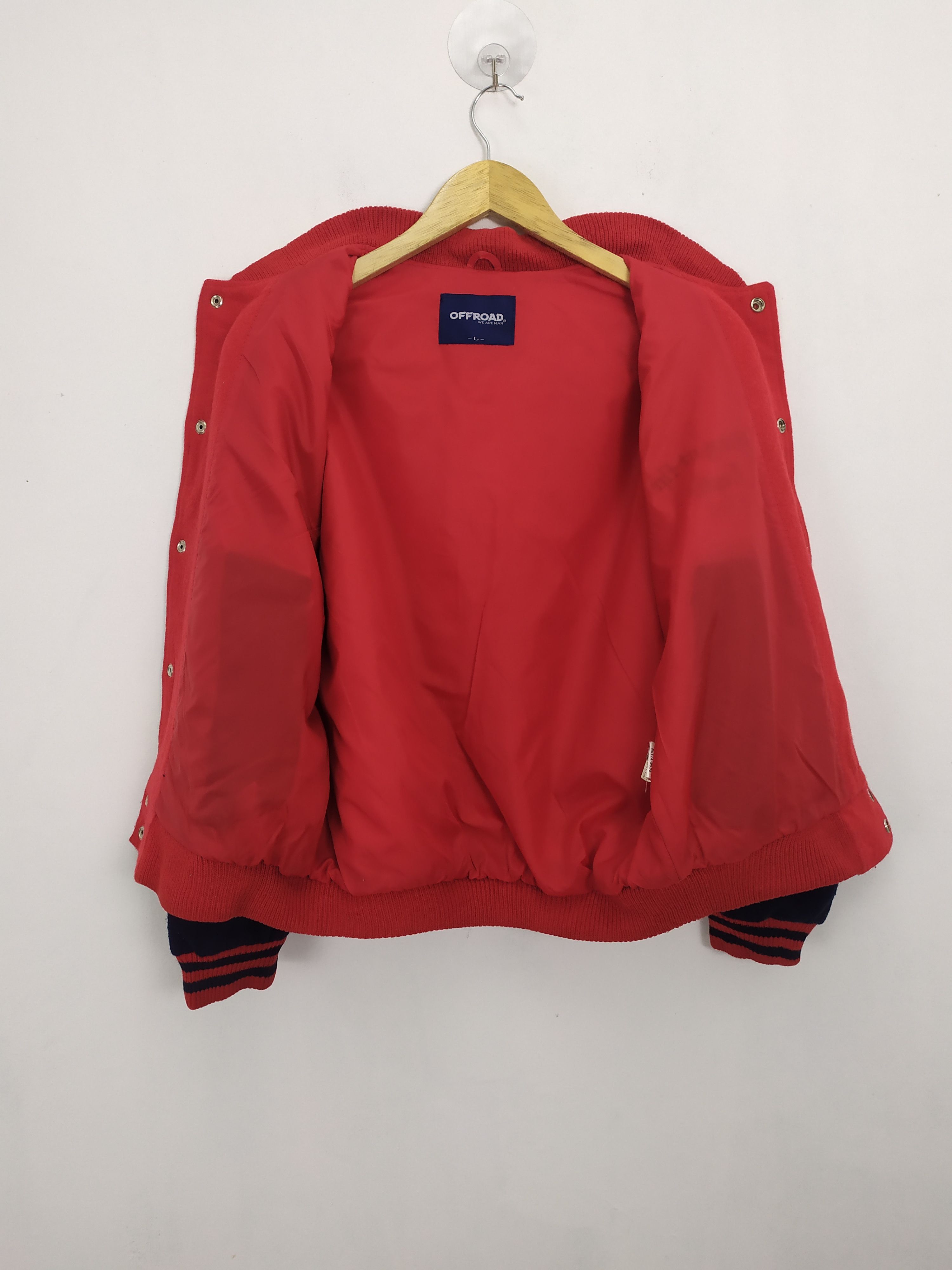 Japanese Brand OFF ROAD RED VARSITY JACKET Size US M / EU 48-50 / 2 - 11 Thumbnail