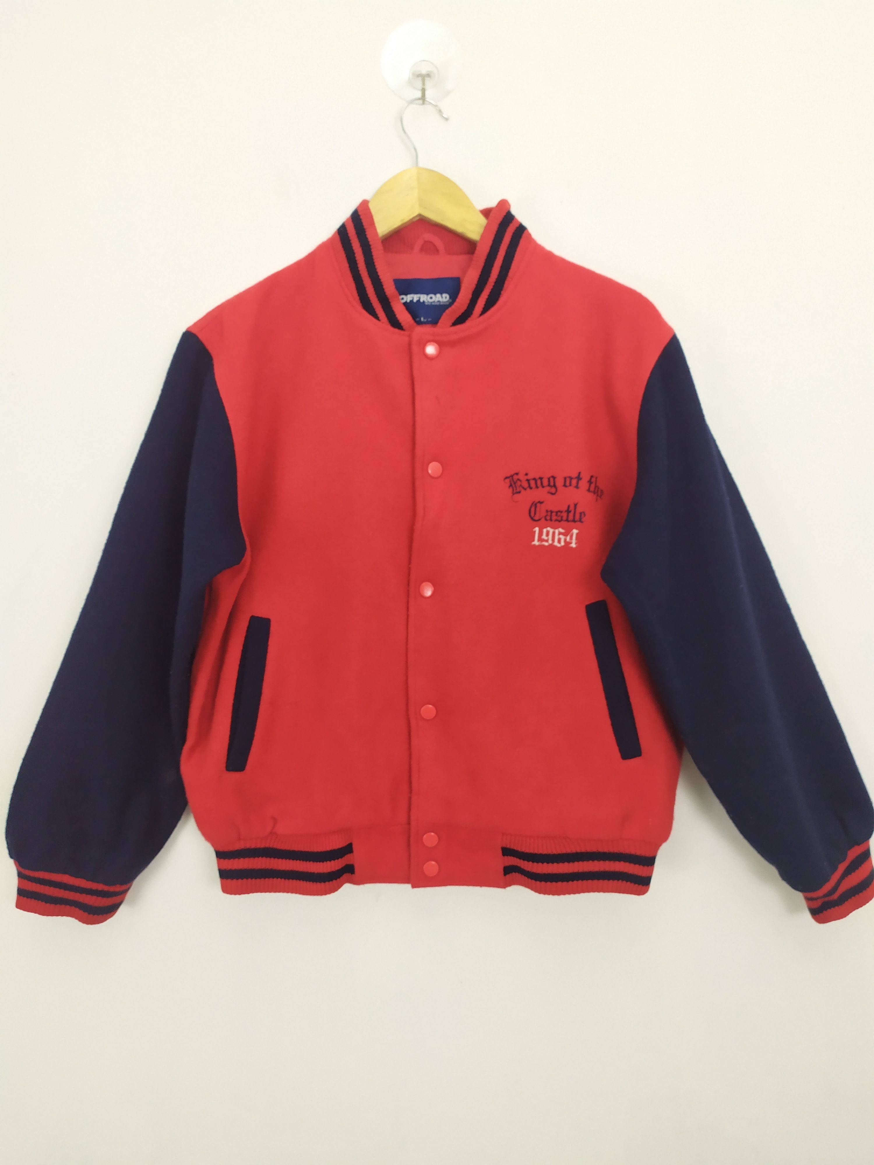 image of Off Road Red Varsity Jacket, Men's (Size Medium)