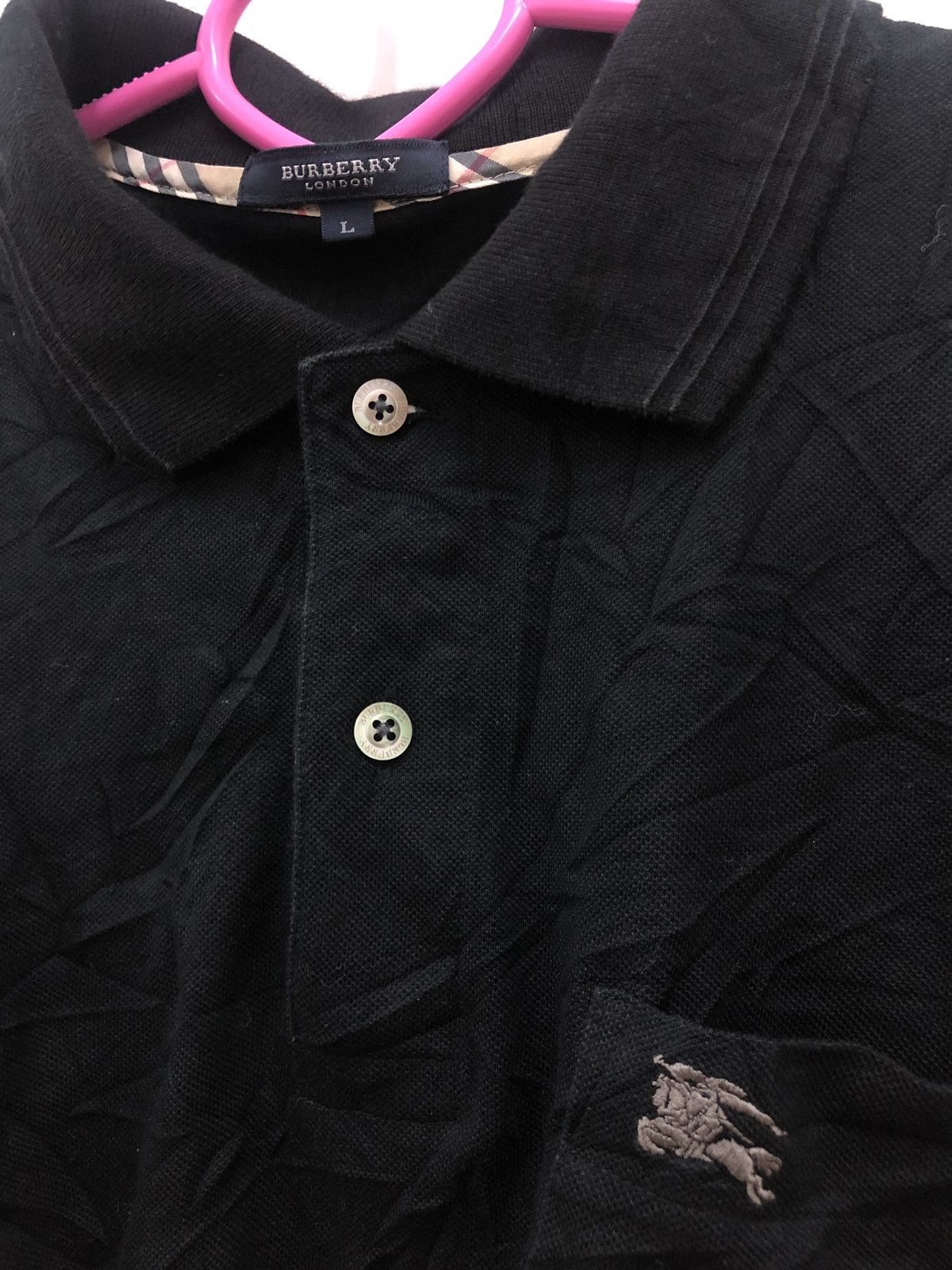 Burberry Rare Vintage Burberry London Polo Shirt Size US L / EU 52-54 / 3 - 3 Thumbnail