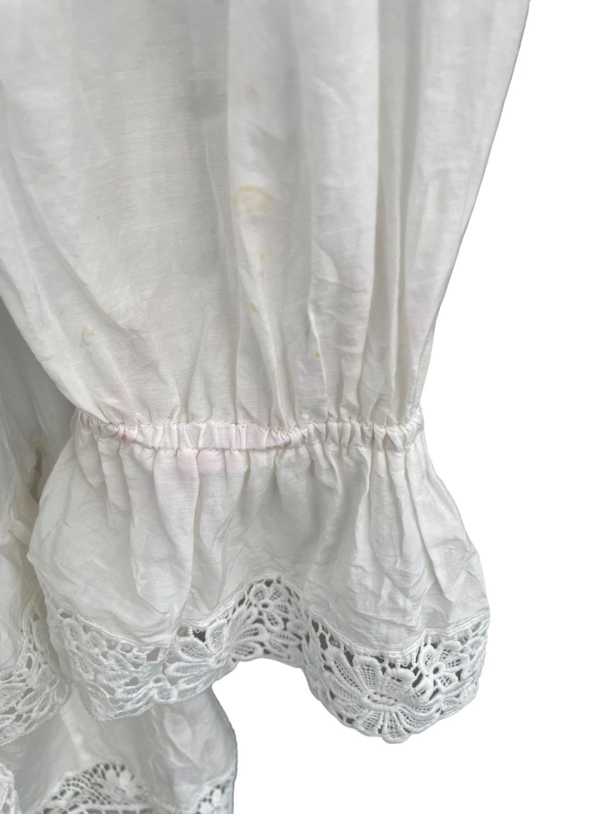 Designer D&G WHITE COTTON FRILLED MOUSSELINE OFF SHOULDER DRESS Size S / US 4 / IT 40 - 8 Thumbnail