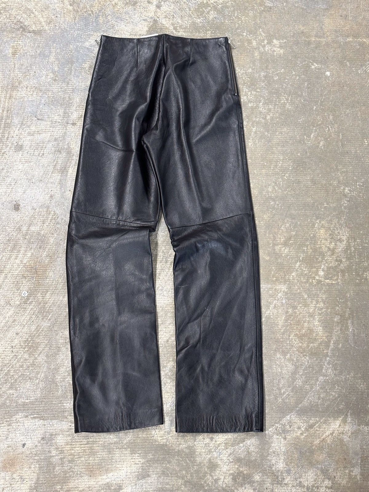 Danier × Vintage Vintage 90s Danier High Waisted Leather Pant Size 25" / US 0 / IT 36 - 2 Thumbnail
