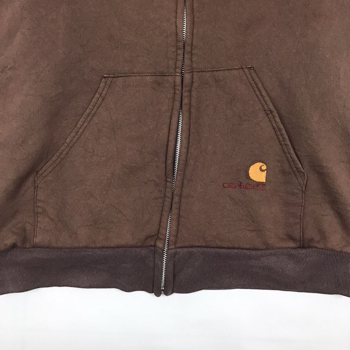 Carhartt × Vintage Vintage Carhartt Zipper Hoodie Jacket Size US XL / EU 56 / 4 - 4 Thumbnail