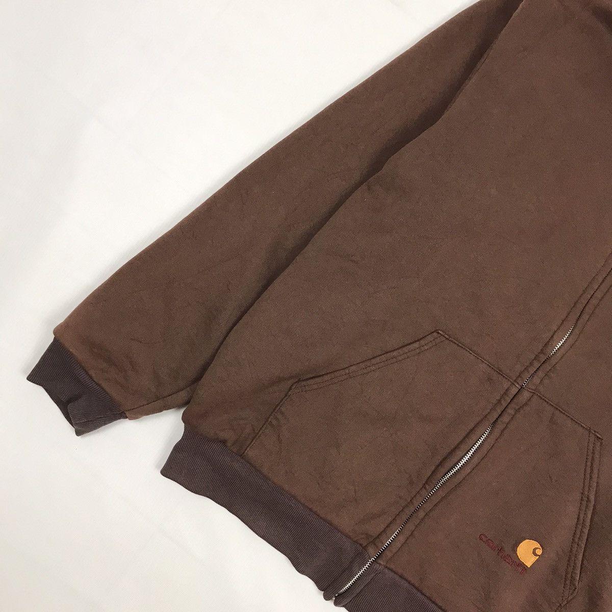 Carhartt × Vintage Vintage Carhartt Zipper Hoodie Jacket Size US XL / EU 56 / 4 - 2 Thumbnail