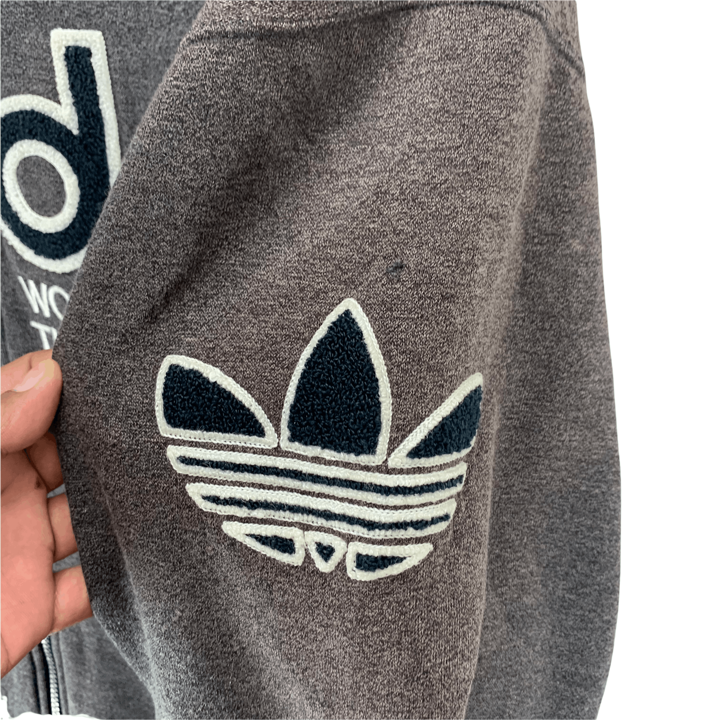 Adidas Vintage Adidas Trefoil Big Logo Zip Up Hoodie #3519-125 Size US XL / EU 56 / 4 - 3 Thumbnail