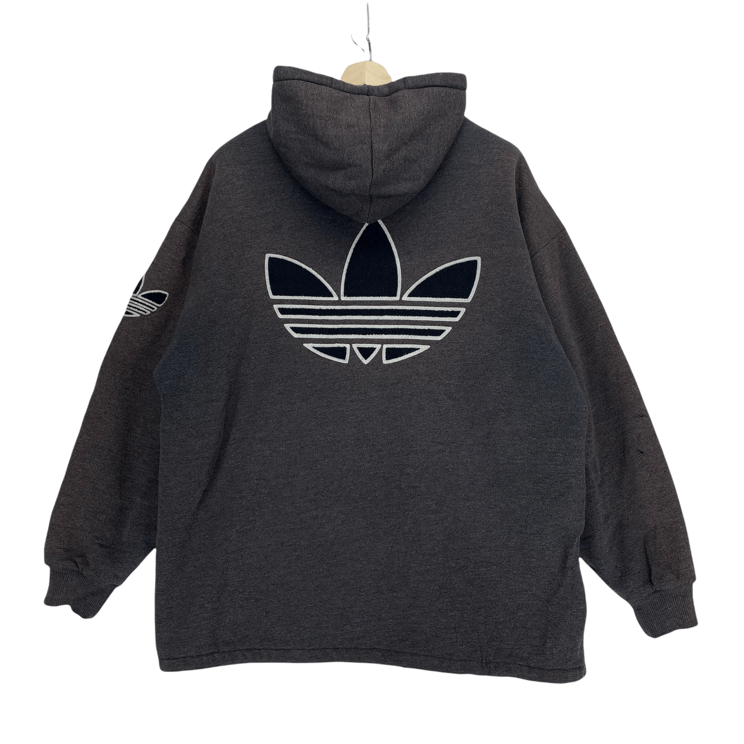 Adidas Vintage Adidas Trefoil Big Logo Zip Up Hoodie #3519-125 Size US XL / EU 56 / 4 - 9 Thumbnail