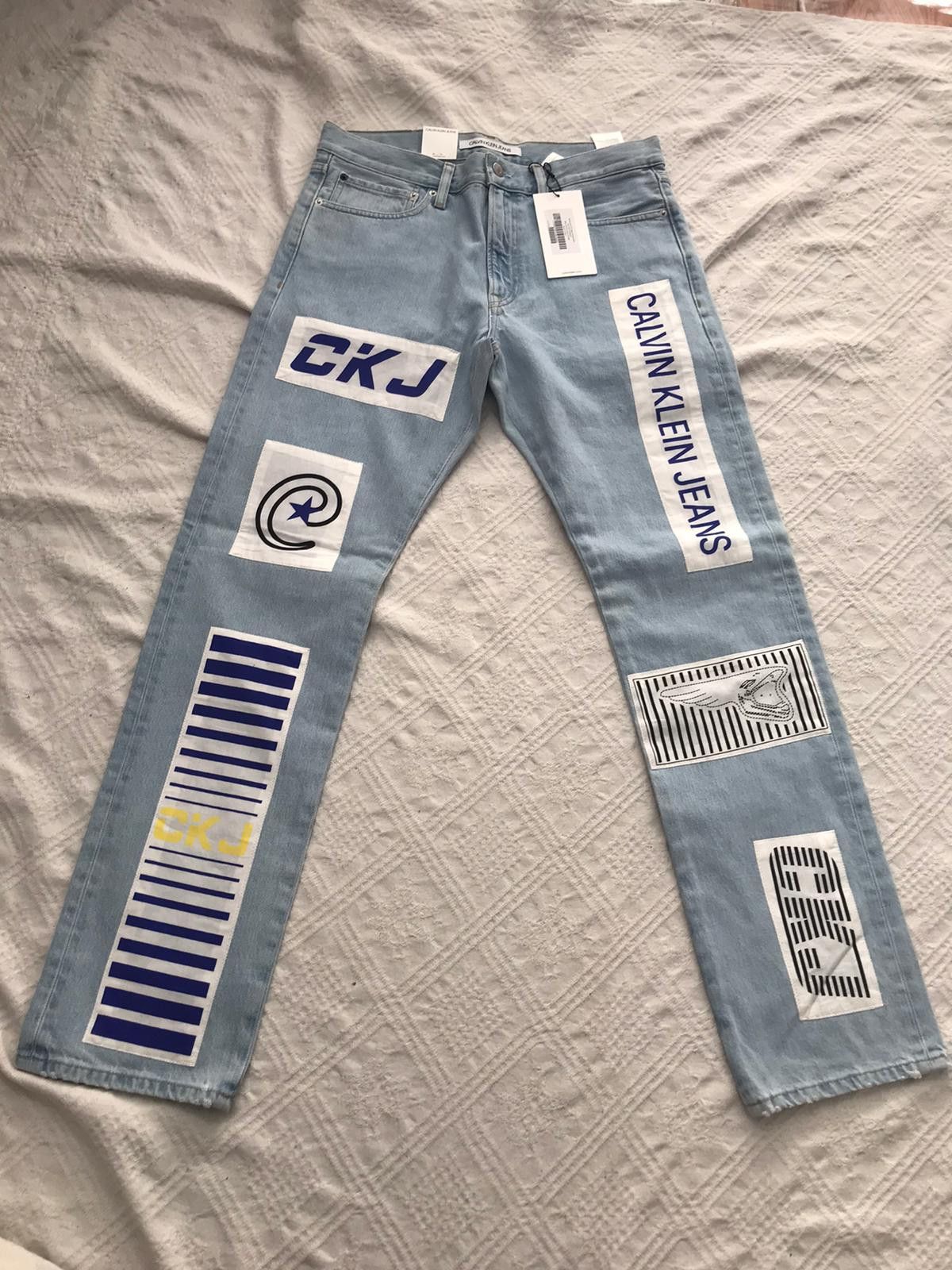Calvin Klein Pr18 - Calvin Klein Patched Denim Jean Size US 32 / EU 48 - 2 Thumbnail