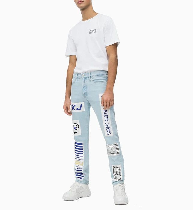 Calvin Klein Pr18 - Calvin Klein Patched Denim Jean Size US 32 / EU 48 - 1 Thumbnail