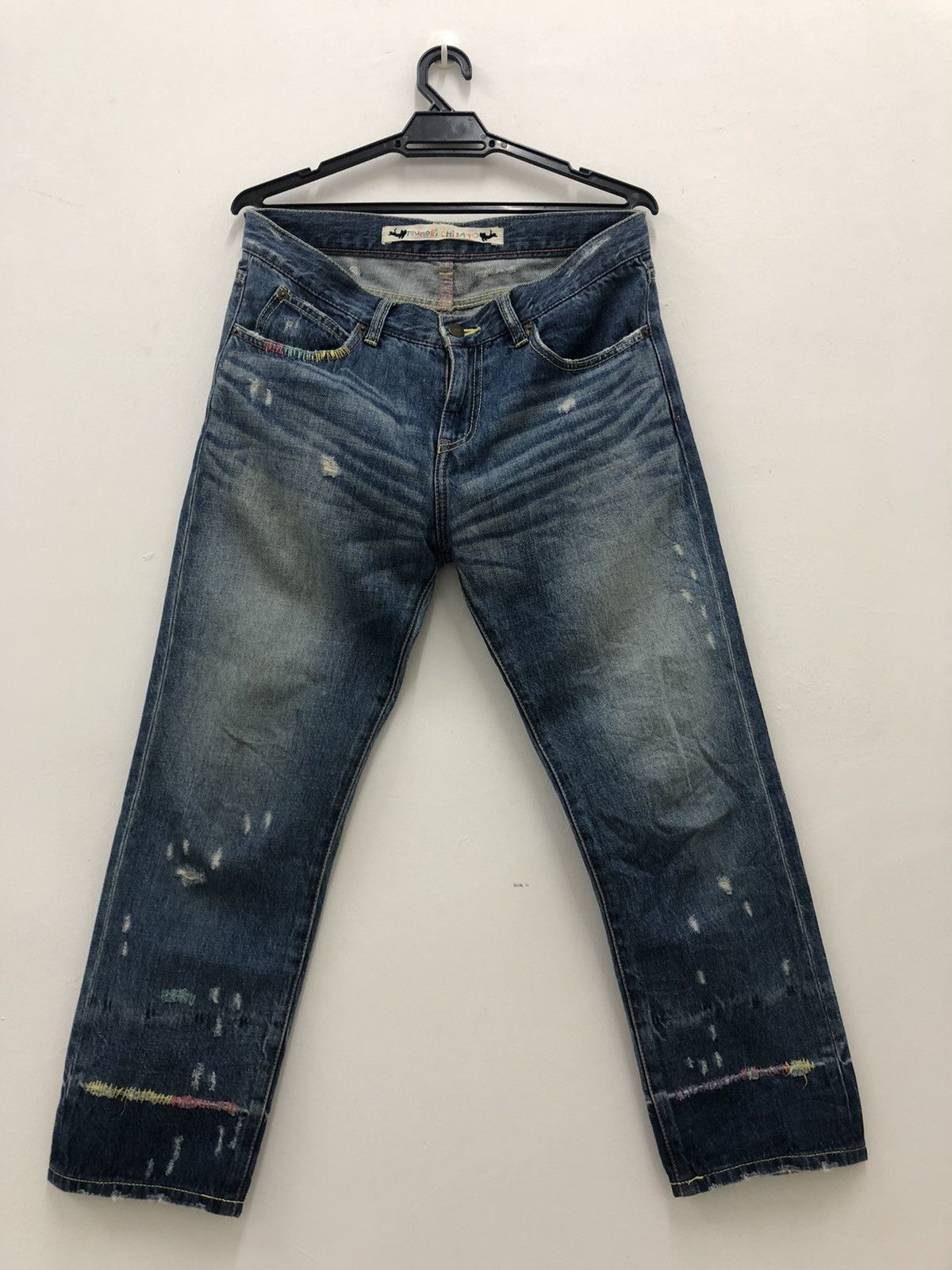 Issey Miyake Rare TSUMORI CHISATO Issey Miyake Distressed Denim Pant Size US 32 / EU 48 - 1 Thumbnail