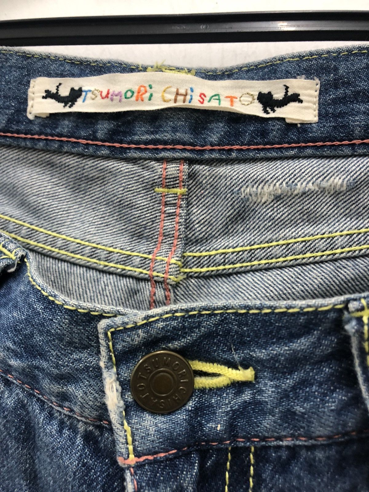 Issey Miyake Rare TSUMORI CHISATO Issey Miyake Distressed Denim Pant Size US 32 / EU 48 - 4 Thumbnail