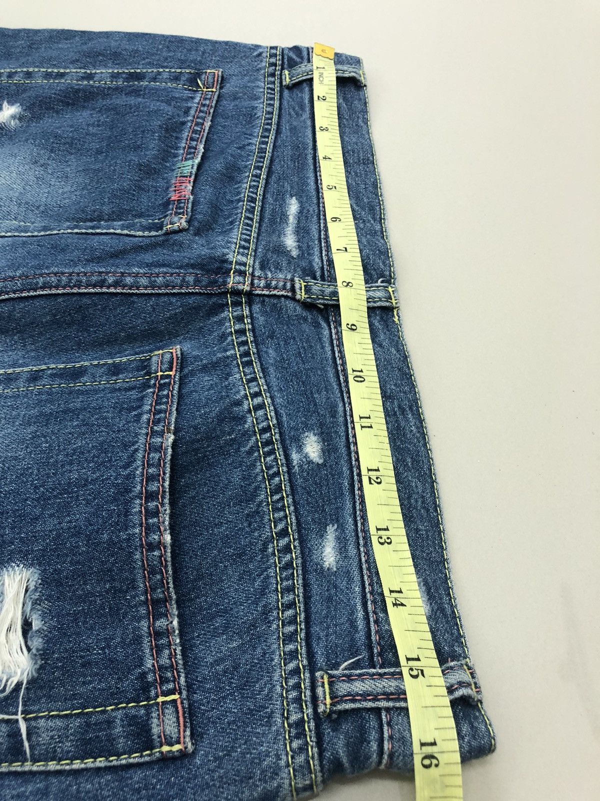 Issey Miyake Rare TSUMORI CHISATO Issey Miyake Distressed Denim Pant Size US 32 / EU 48 - 11 Thumbnail