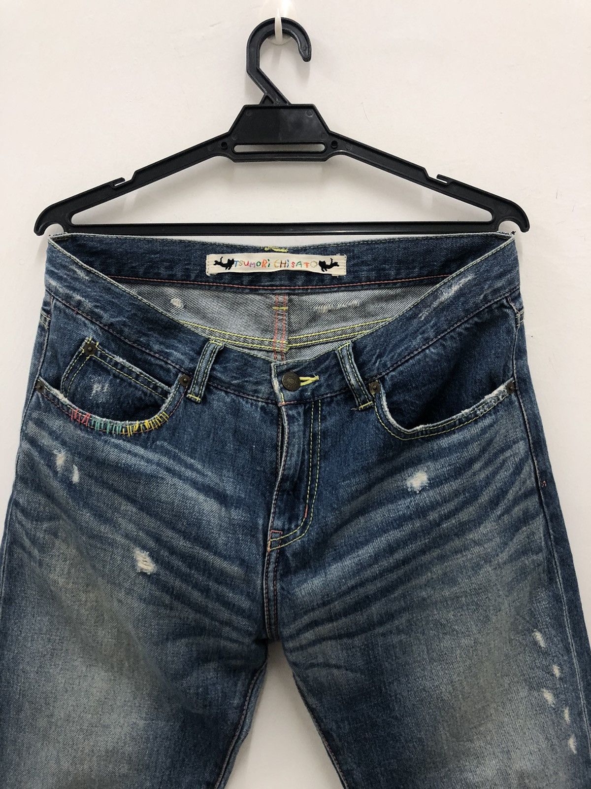 Issey Miyake Rare TSUMORI CHISATO Issey Miyake Distressed Denim Pant Size US 32 / EU 48 - 3 Thumbnail