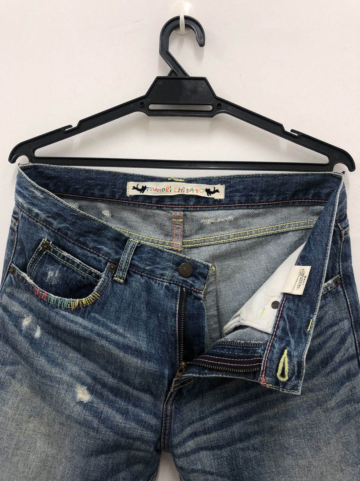 Issey Miyake Rare TSUMORI CHISATO Issey Miyake Distressed Denim Pant Size US 32 / EU 48 - 5 Thumbnail