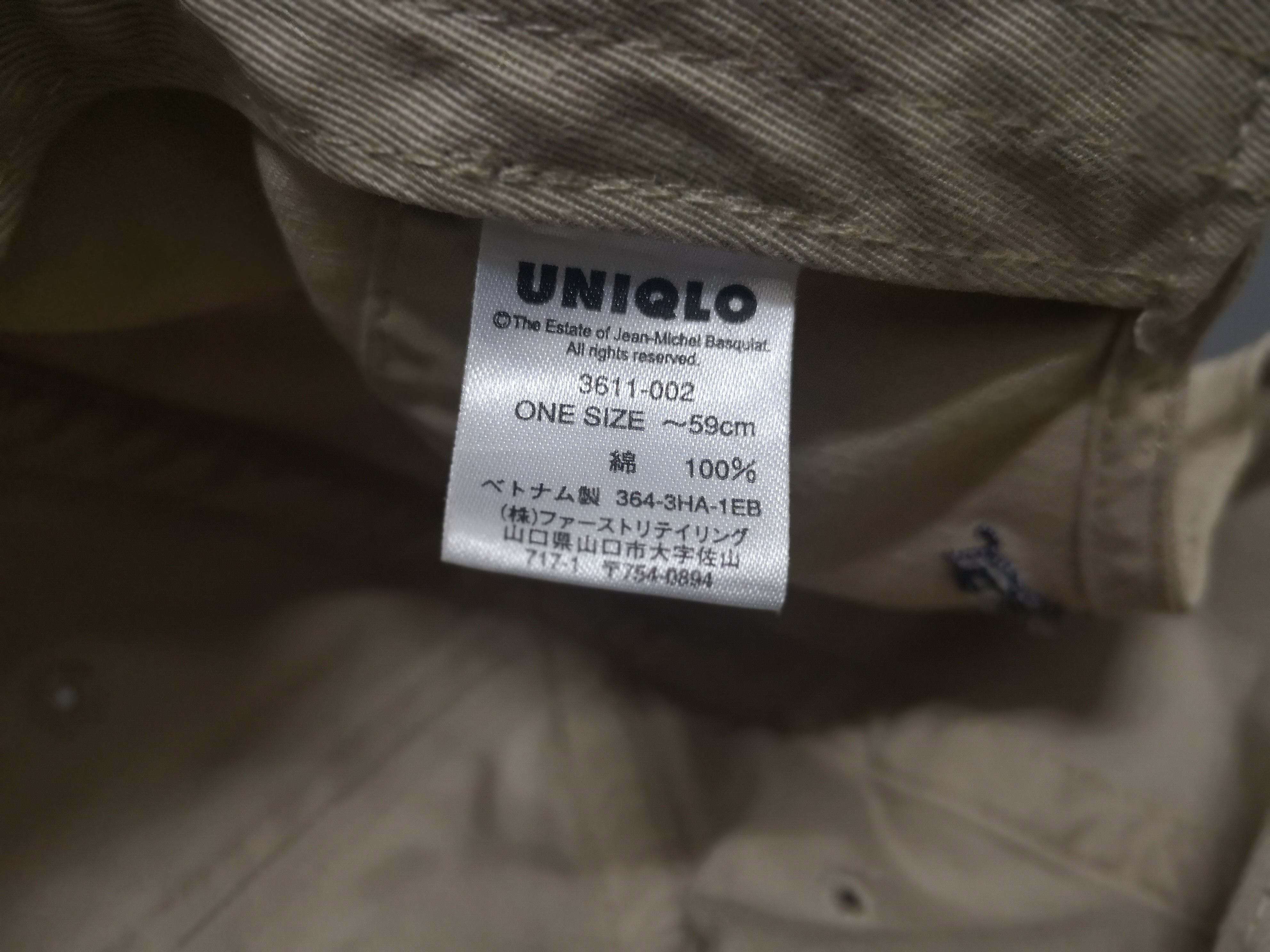 Jean-Michel Basquiat × Jun Takahashi × Uniqlo VINTAGE JEAN MICHEL BASQUIAT X UNIQLO EMBROIDERED LOGO HAT Size ONE SIZE - 15 Thumbnail