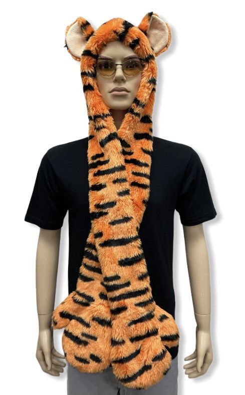 Disney BEST OFFER! 90’s TIGGER POOH Beanie Scarf Hand Warmer Size ONE SIZE - 2 Thumbnail