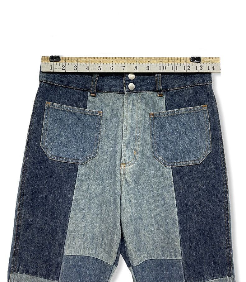 Japanese Brand × Vintage DOPE! Japanese Brand Denim Patchwork Bush Pants Size US 27 - 6 Thumbnail