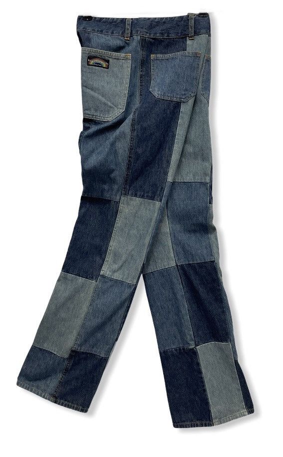 Japanese Brand × Vintage DOPE! Japanese Brand Denim Patchwork Bush Pants Size US 27 - 1 Thumbnail
