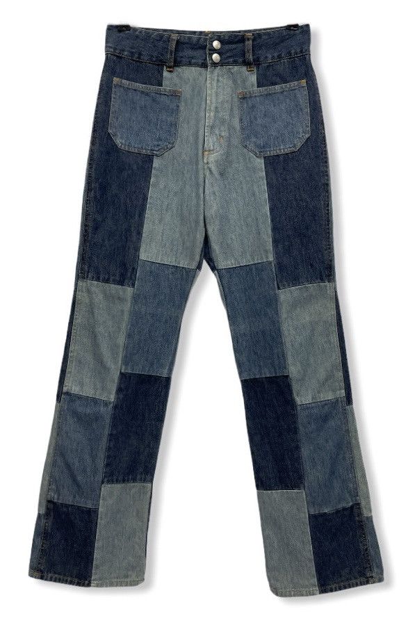 Japanese Brand × Vintage DOPE! Japanese Brand Denim Patchwork Bush Pants Size US 27 - 2 Thumbnail