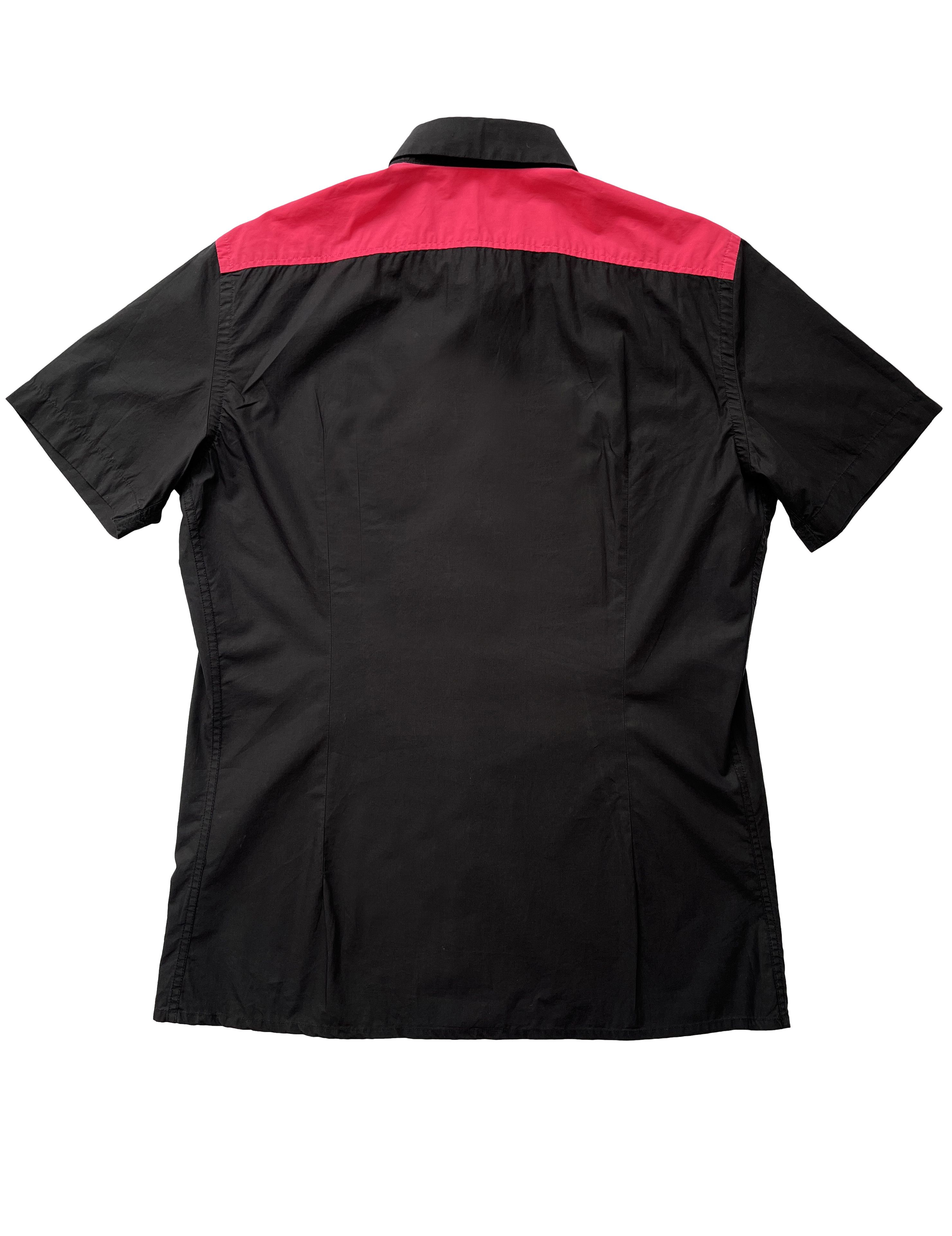 Raf Simons ⚡️QUICK SALE⚡️Raf Simons Black/Pink Short Sleeve Shirt Size US M / EU 48-50 / 2 - 2 Thumbnail
