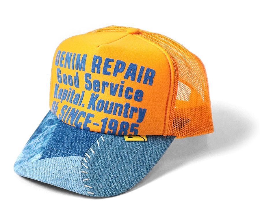 Kapital kapital DENIM REPAIR SERVICE PT denim truck cap hat trucker Size ONE SIZE - 5 Thumbnail