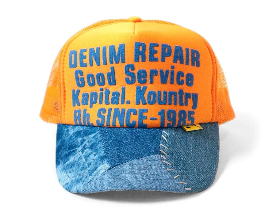 Kapital kapital DENIM REPAIR SERVICE PT denim truck cap hat trucker Size ONE SIZE - 7 Thumbnail