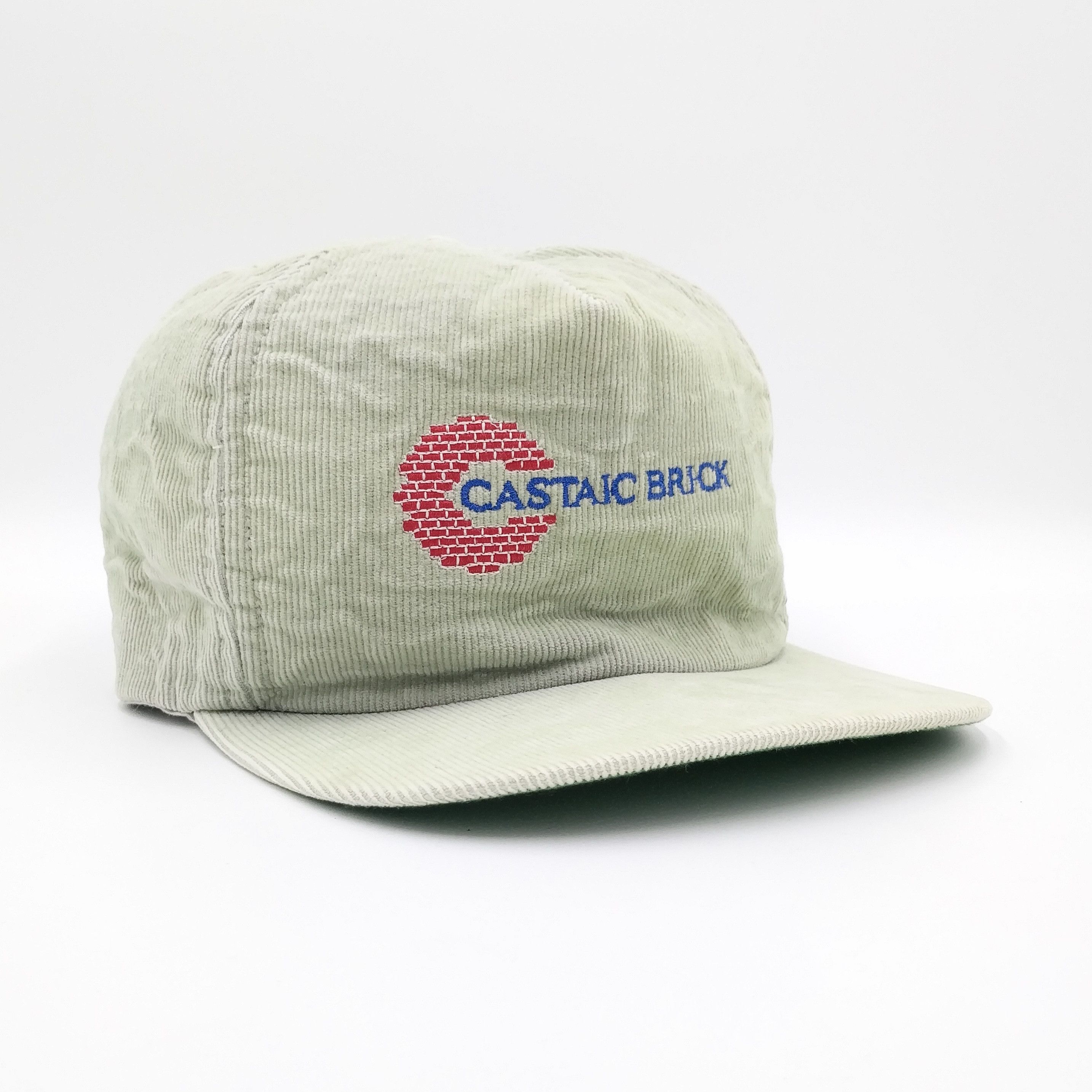 Vintage Vintage CASTAIC BRICK Corduroy Snapback Trucker Hat Size ONE SIZE - 1 Thumbnail