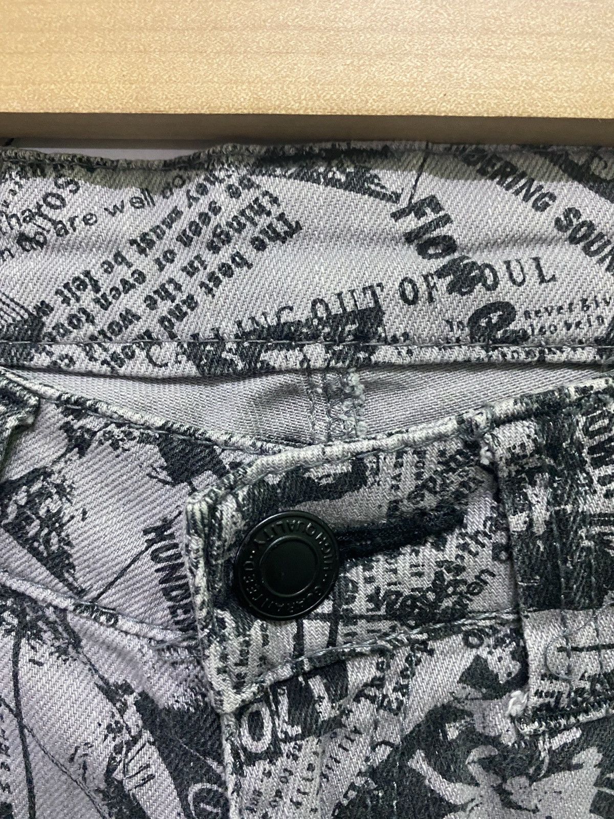 Japanese Brand BACK & FORTH Full Print Newspaper Rock Style Pant Size US 28 / EU 44 - 10 Thumbnail