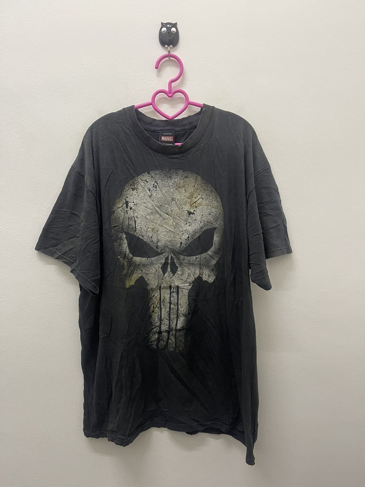 image of The Punisher Mad Engine Marvel Skull 2011 Promo Tee in Black, Men's (Size XL)