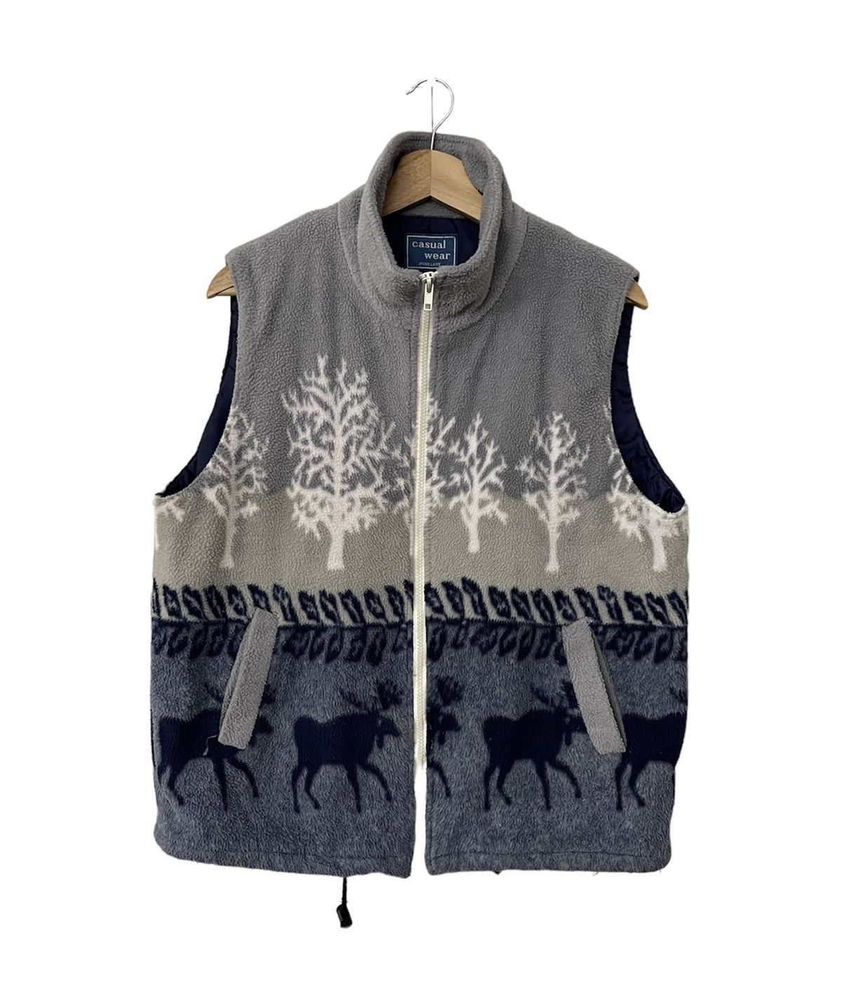 Japanese Brand × Vintage Vintage Natural Animal Fleece Zipper Sleeveless Size US M / EU 48-50 / 2 - 1 Thumbnail