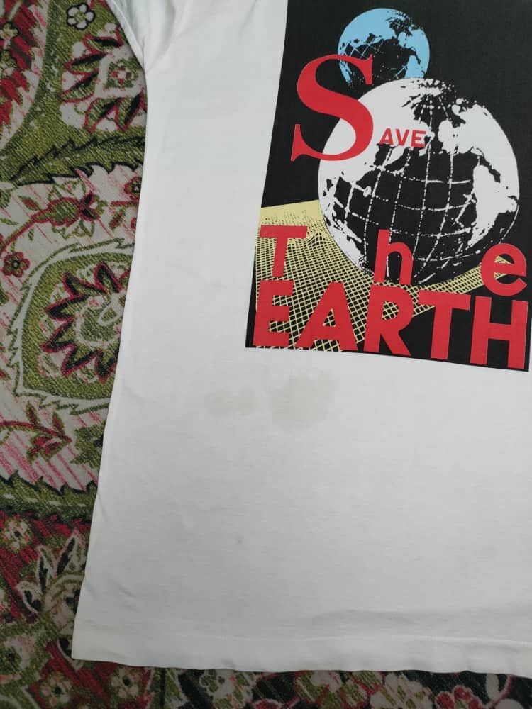 Vintage Vtg Single Stitch Save The Earth Campaign T Size US M / EU 48-50 / 2 - 2 Thumbnail