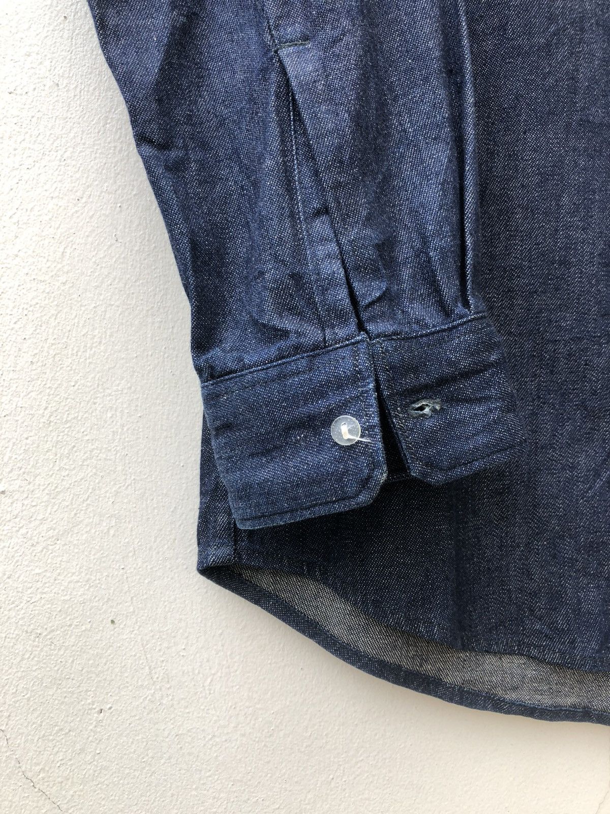 Blue Blue Japan Okura Arigato Japan Indigo Denim Shirt Size US M / EU 48-50 / 2 - 5 Thumbnail