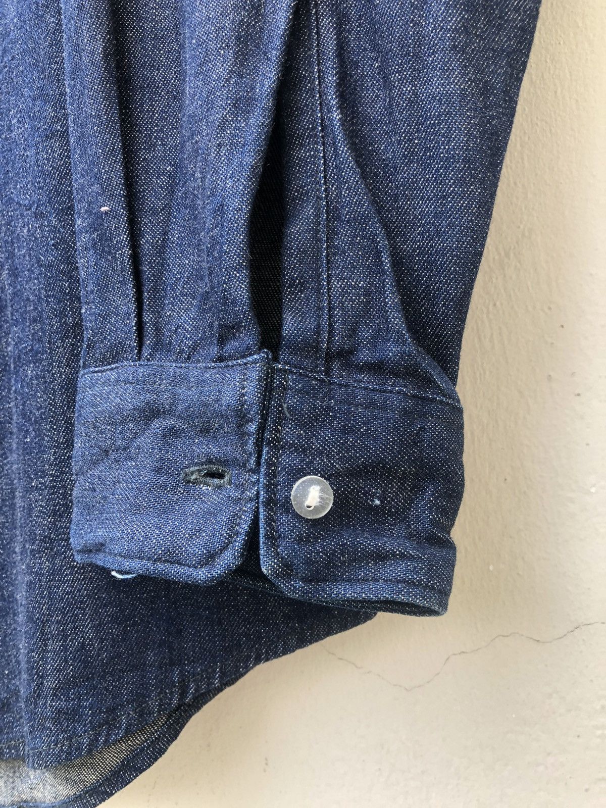 Blue Blue Japan Okura Arigato Japan Indigo Denim Shirt Size US M / EU 48-50 / 2 - 4 Thumbnail